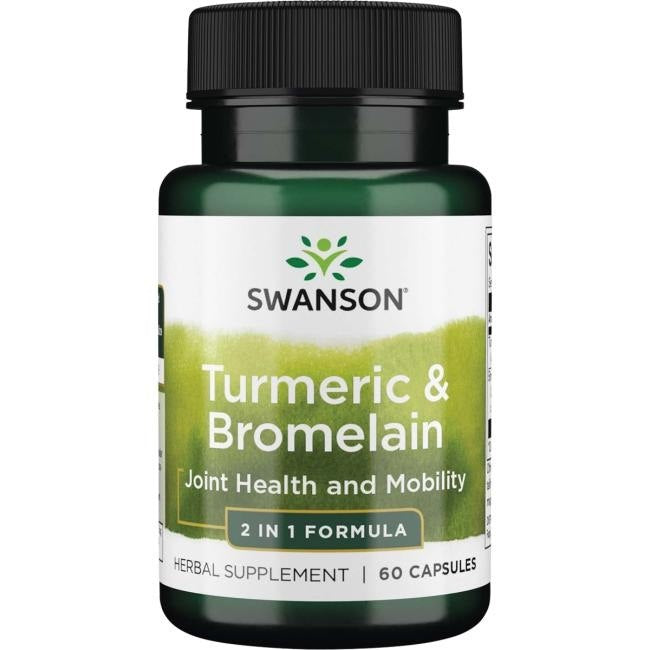 Swanson Full Spectrum kurkum ja bromelaiin, 60 kapslit