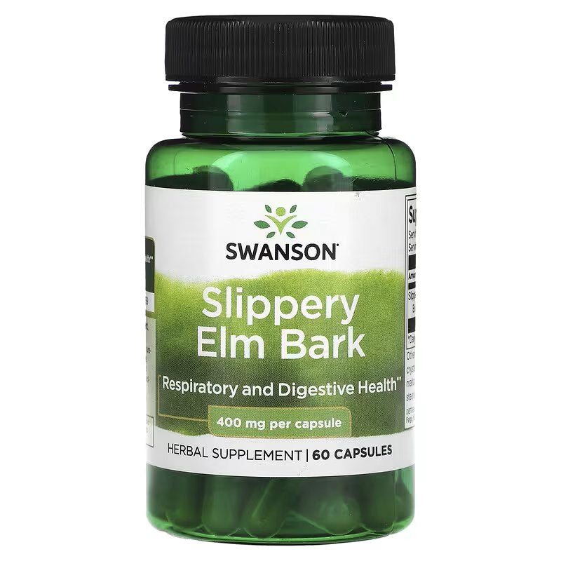 Swanson Slippery Elm Bark 400 mg – Slippery Elm Bark 60 kapslit