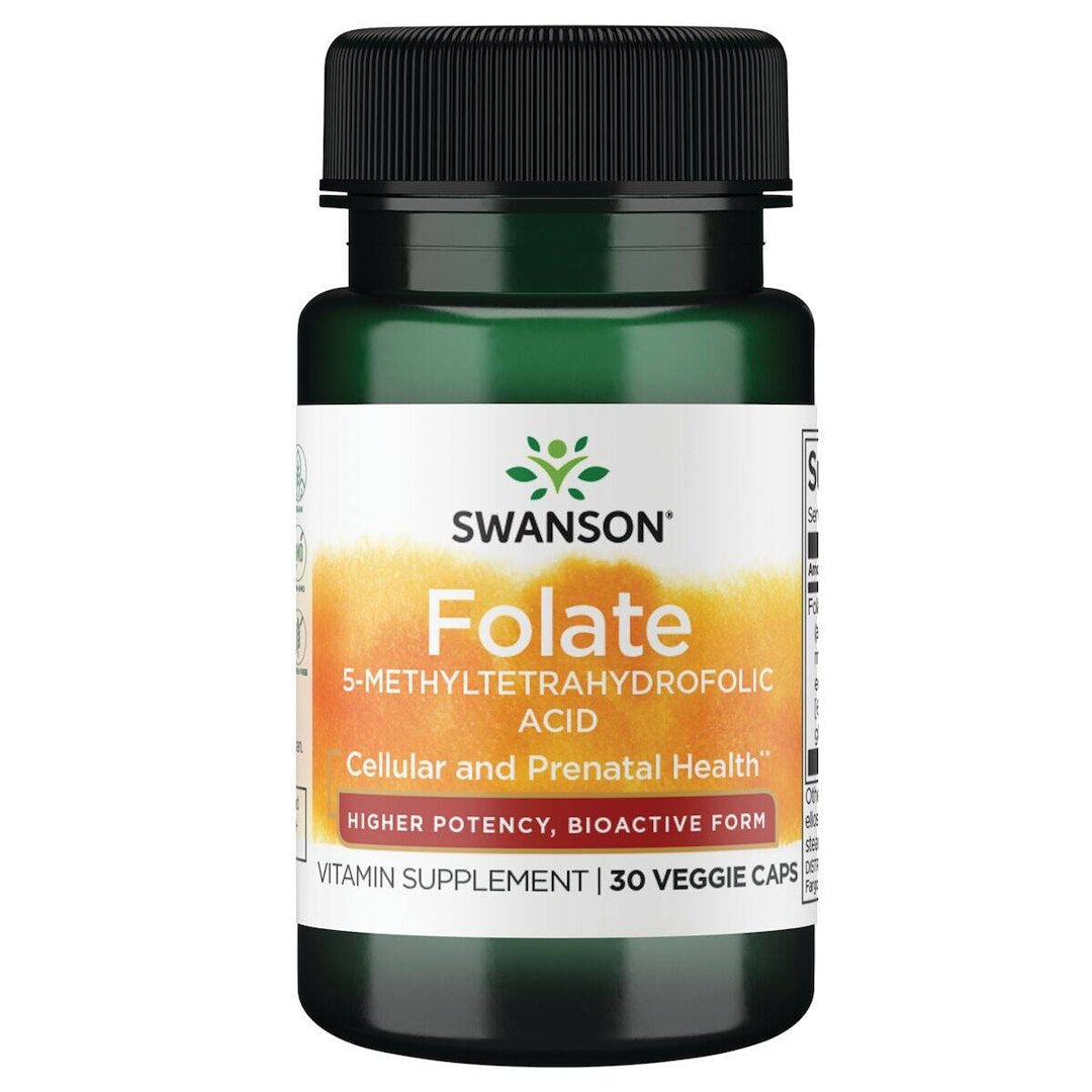 Swanson Quatrefolic 5-MTHF folaat 800 mcg - foolhape 30 kapslit