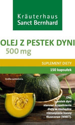 KRAUTERHAUS SANCT BERNHARD Kõrvitsaseemneõli 500 mg 150 kapslit