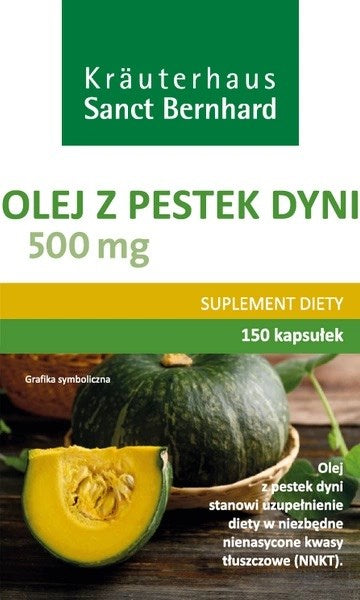 KRAUTERHAUS SANCT BERNHARD Kõrvitsaseemneõli 500 mg 150 kapslit