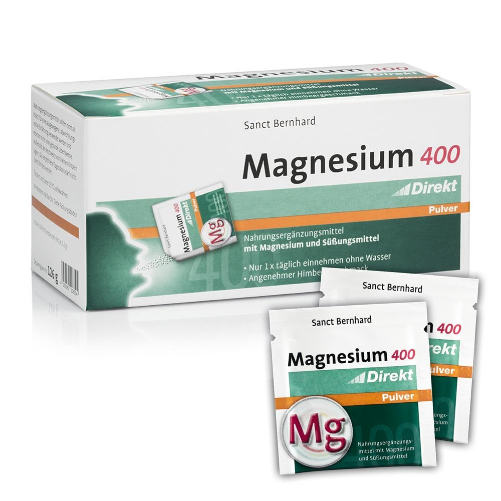 KRAUTERHAUS SANCT BERNHARD Magneesium 400 Direkt pulber 2,1 g 60 tk