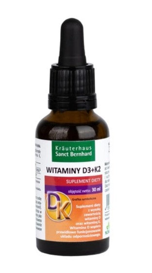 KRAUTERHAUS SANCT BERNHARD D3- ja K2-vitamiini tilgad MCT-õliga, 30 ml