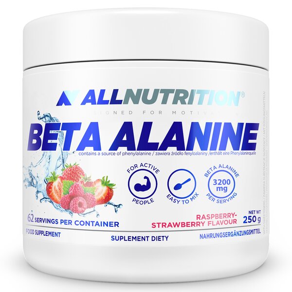 Beta Alanine, Raspberry Strawberry - 250 grams - Allnutrition