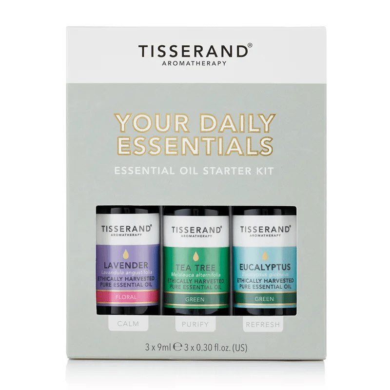 TISSERAND AROMATERAPY Teie igapäevane stardikomplekt – 100% eeterlike õlide komplekt 3 x 9 ml