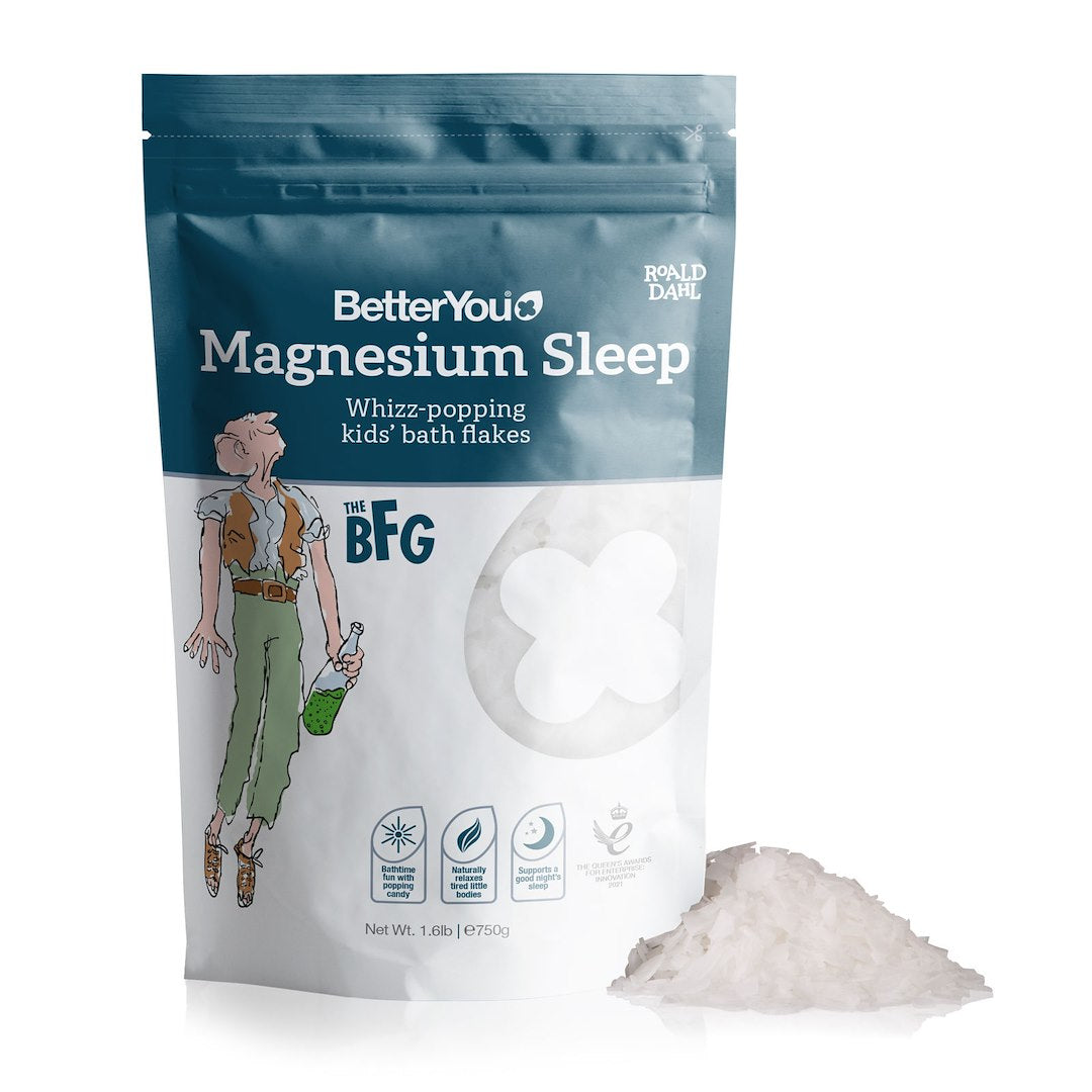 BETTERYOU Magneesiumi unehelbed lastele – magneesiumi vannisoolad lastele hea ööune heaks 750 g