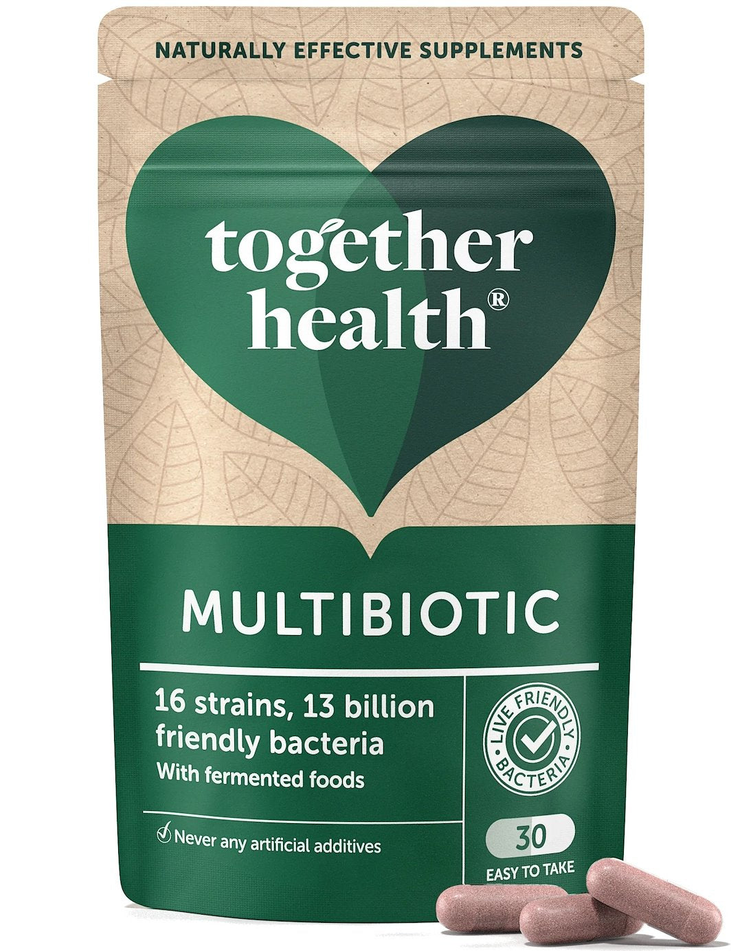 TOGETHER multibiootikum – bakterite tüved ja fermenteeritud toiduained 30 kapslit