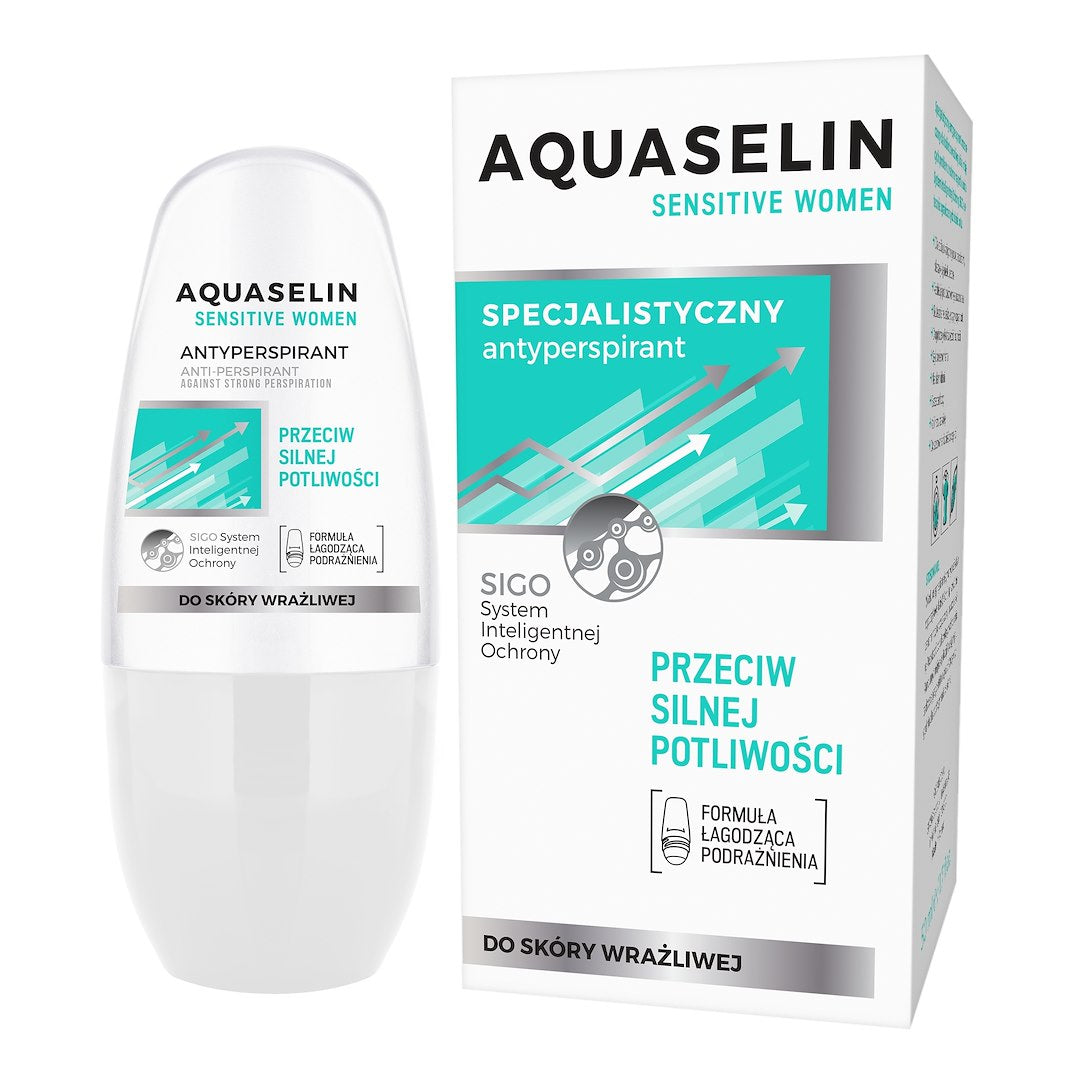 AQUASELIN Sensitive Women Specialist tugevatoimeline higistamisvastane rullantiperspirant 50 ml