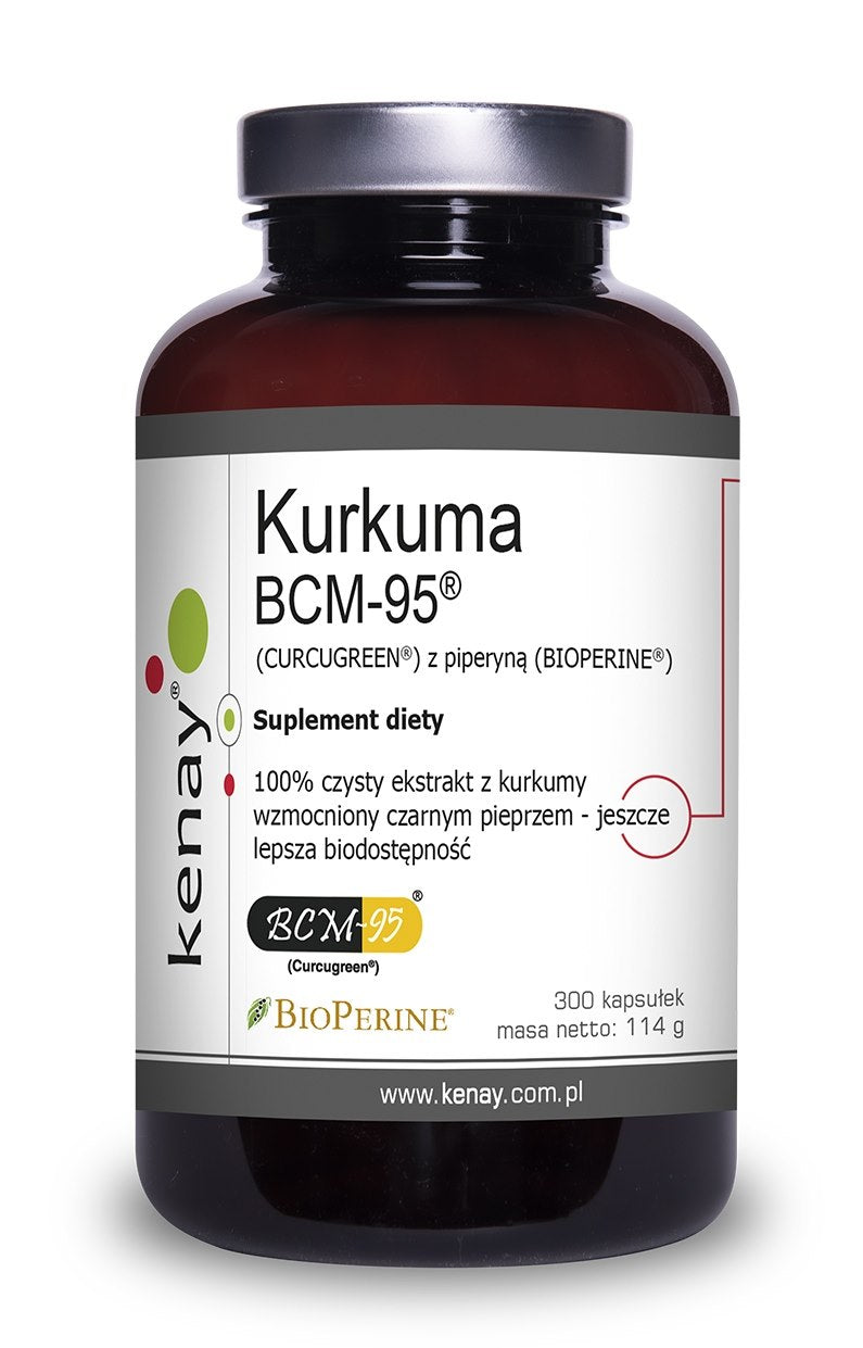 KENAY Kurkum BCM-95 PIPERIN Bioperiin 300 kaps.