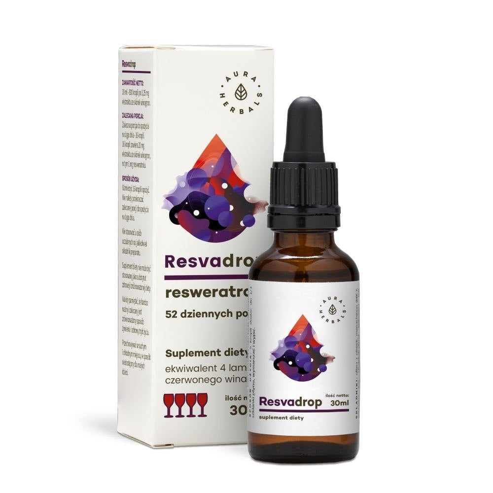 AURA HERBALS Resvadrop - resveratrooli tilgad 30 ml