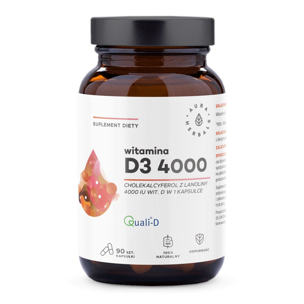 AURA HERBALS Vitamiin D3 4000 RÜ 90 kaps.