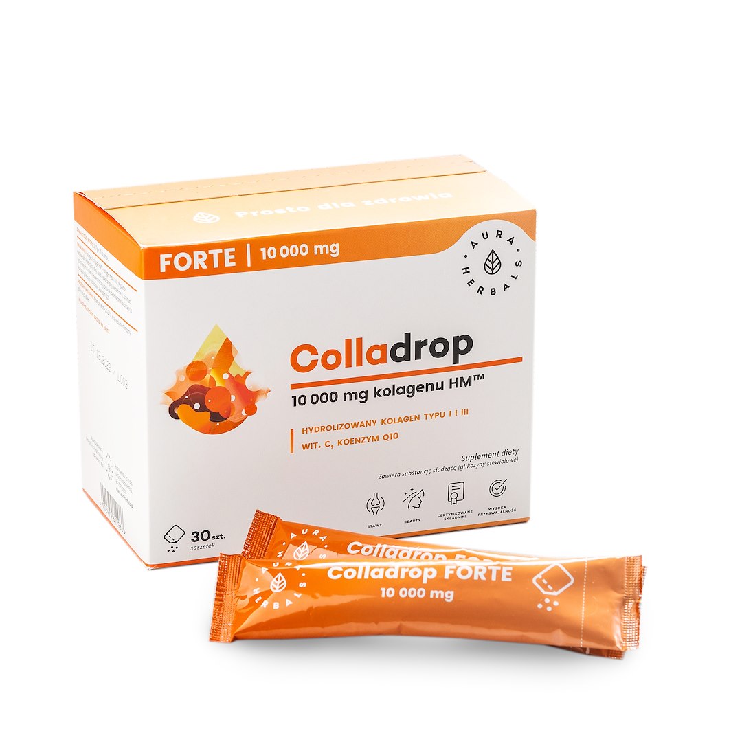 AURA HERBALS Colladrop Forte - Kollageen HM 10000 mg pakid 10,7 g 30 tk.