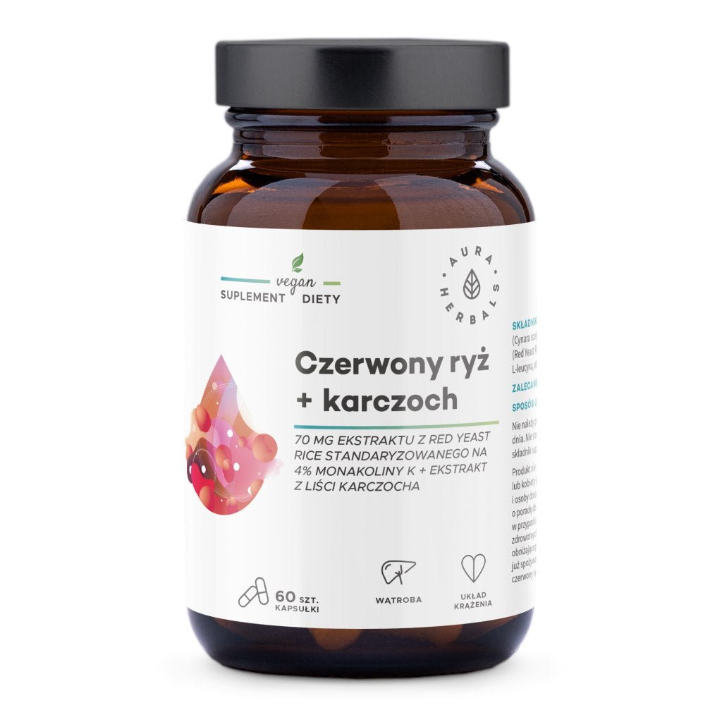 AURA HERBALS punane riis ja artišokid 60 kapslit