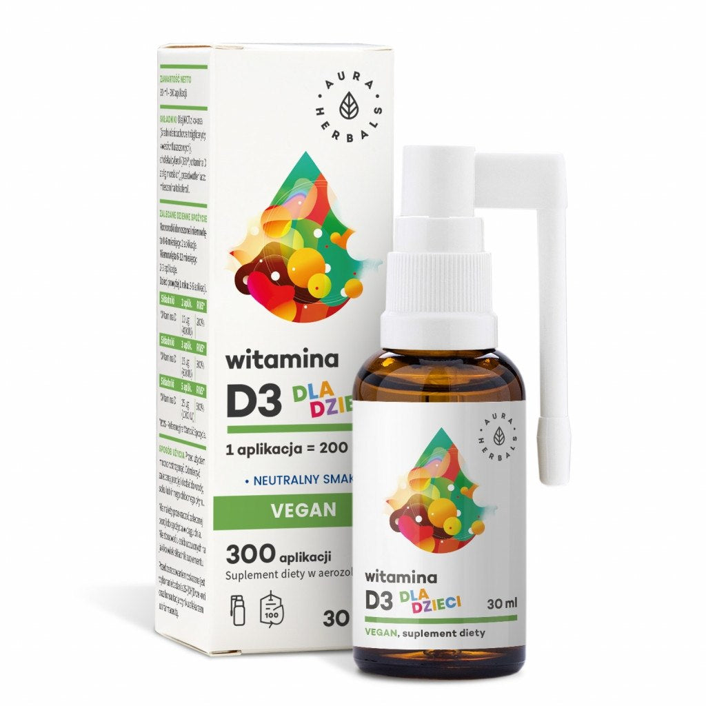 AURA HERBALS vitamiin D3 vegan lastele 30 ml