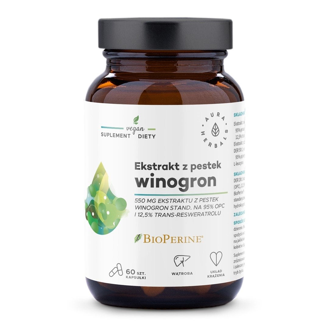 AURA HERBALS OPC 95% – viinamarjaseemneekstrakt 60 kapslit