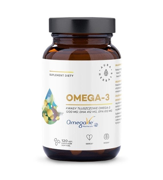 AURA HERBALS Omega-3 1200 mg 120 kapslit