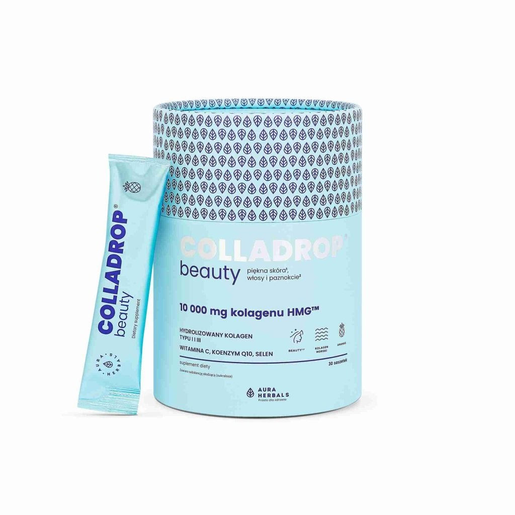 AURA HERBALS Colladrop® Beauty, kollageen HMG™ 10000 mg, ananass, 30 pakki