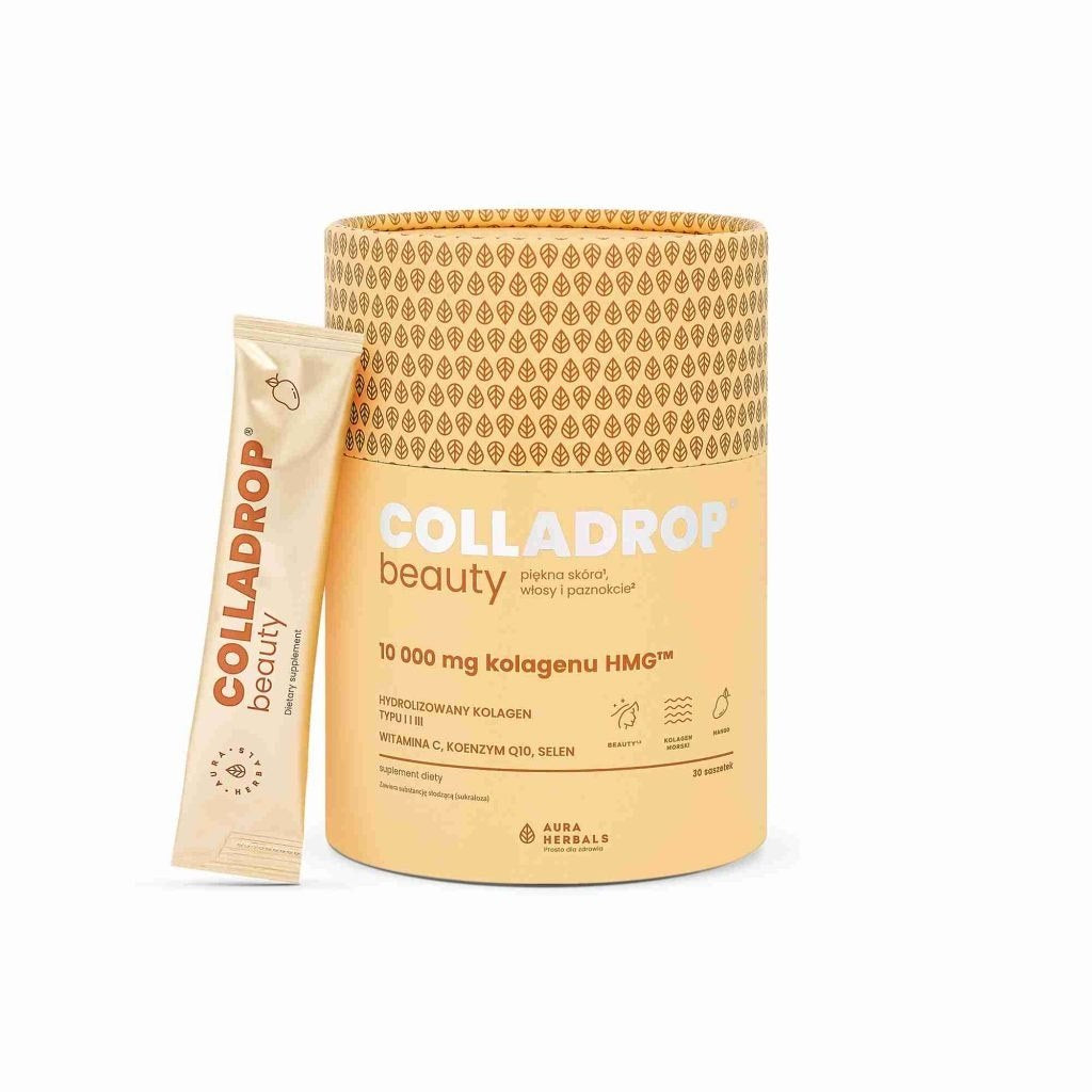 AURA HERBALS Colladrop® Beauty, HMG™ kollageen 10000 mg, mango, 30 pakki