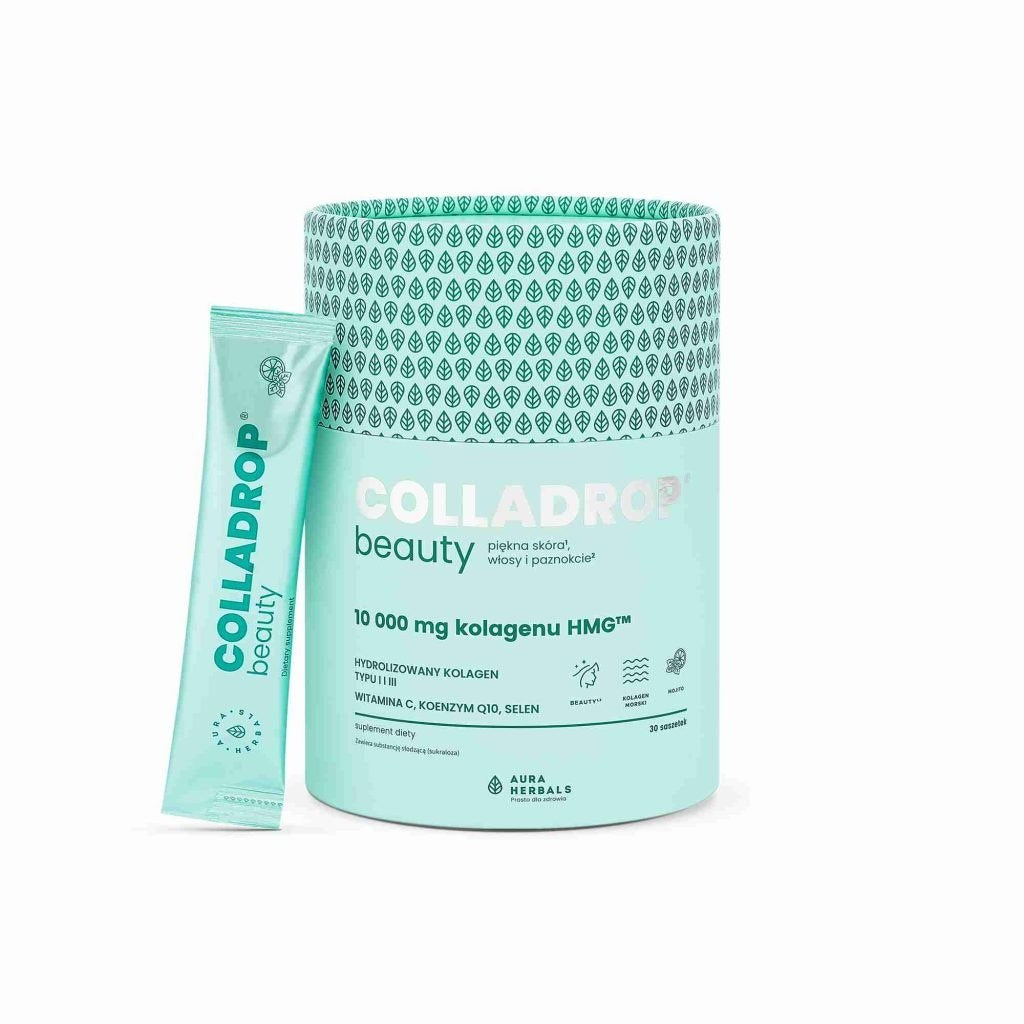 AURA HERBALS Colladrop® Beauty, kollageen HMG™ 10000 mg, mojito, 30 pakki