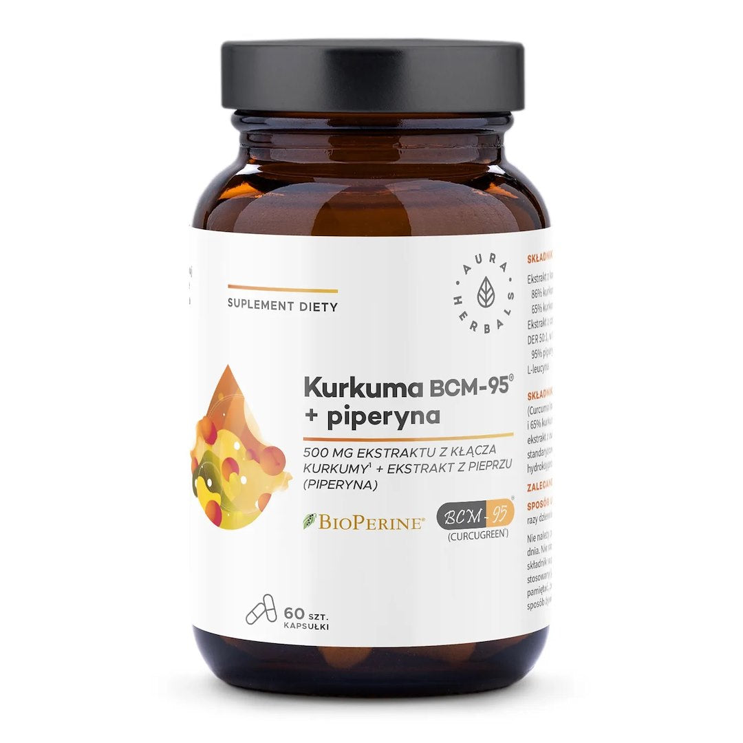 AURA HERBALS Kurkum 500 mg BCM-95® + piperiin 60 kapslit