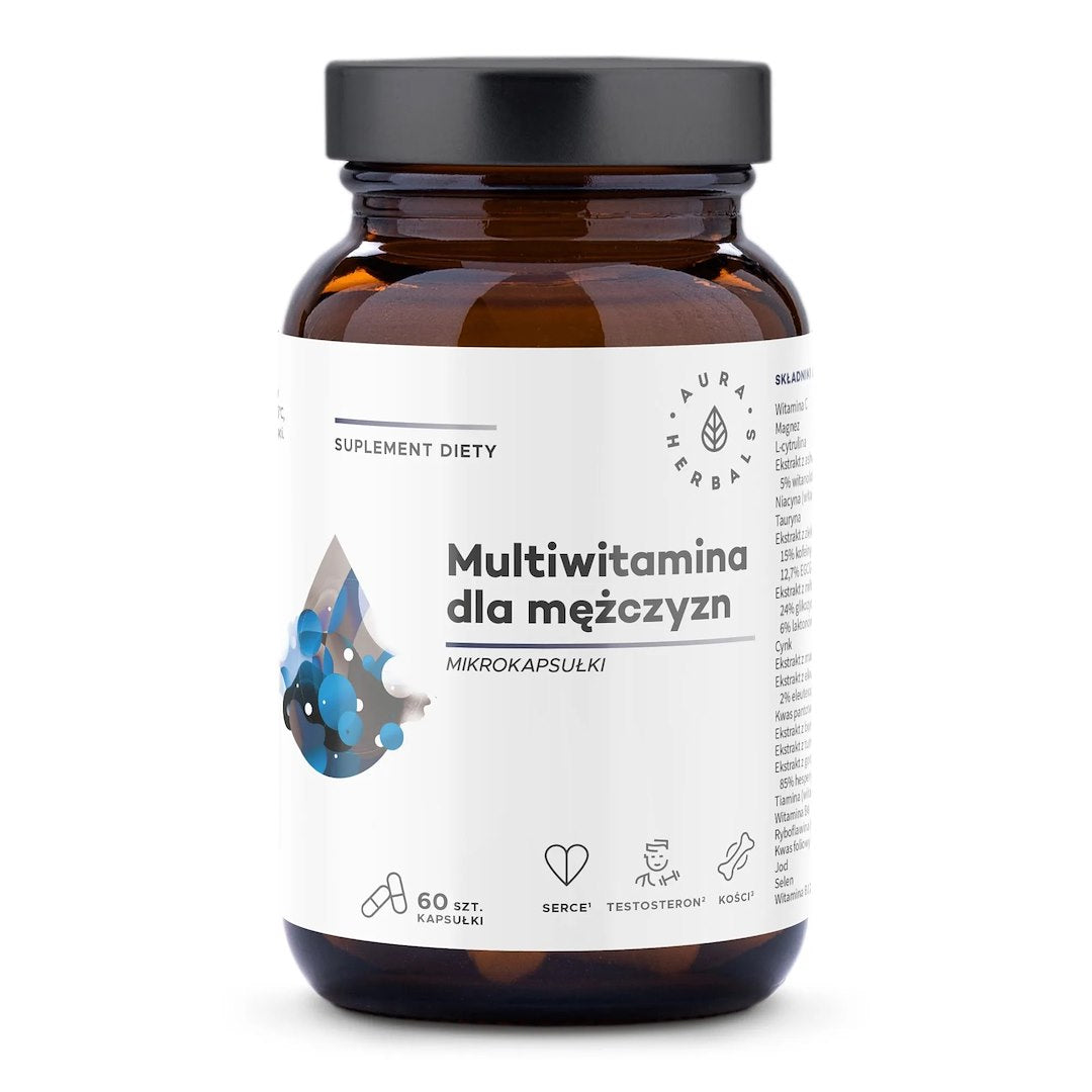 AURA HERBALS multivitamiinid meestele 60 kapslit