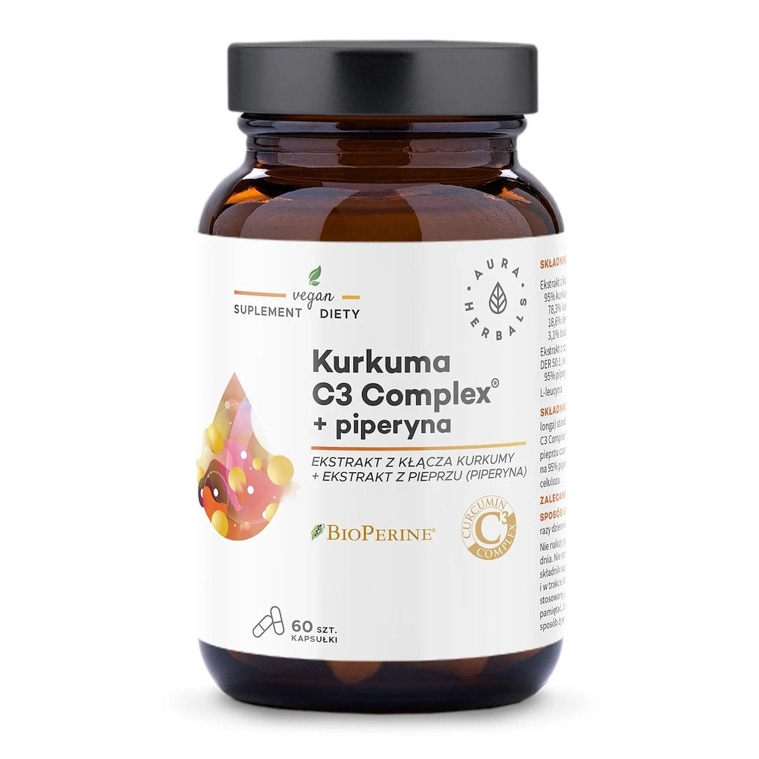 AURA HERBALS Kurkum 500 mg C3 Complex® + piperiin 60 kapslit