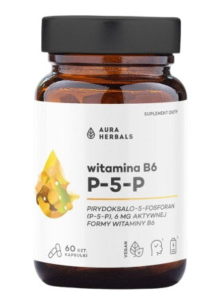 AURA HERBALS Vitamiin B6 P-5-P 6 mg 60 kapslit