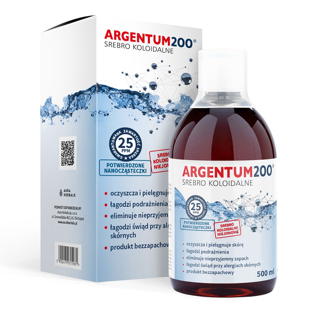 AURA HERBALS toonik Argentum200 25 ppm kolloidne hõbe 500 ml
