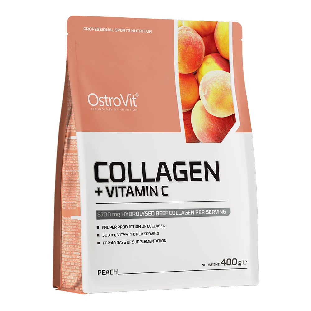 OstroVit Kollageen + C-vitamiin – virsiku maitsega 400 g