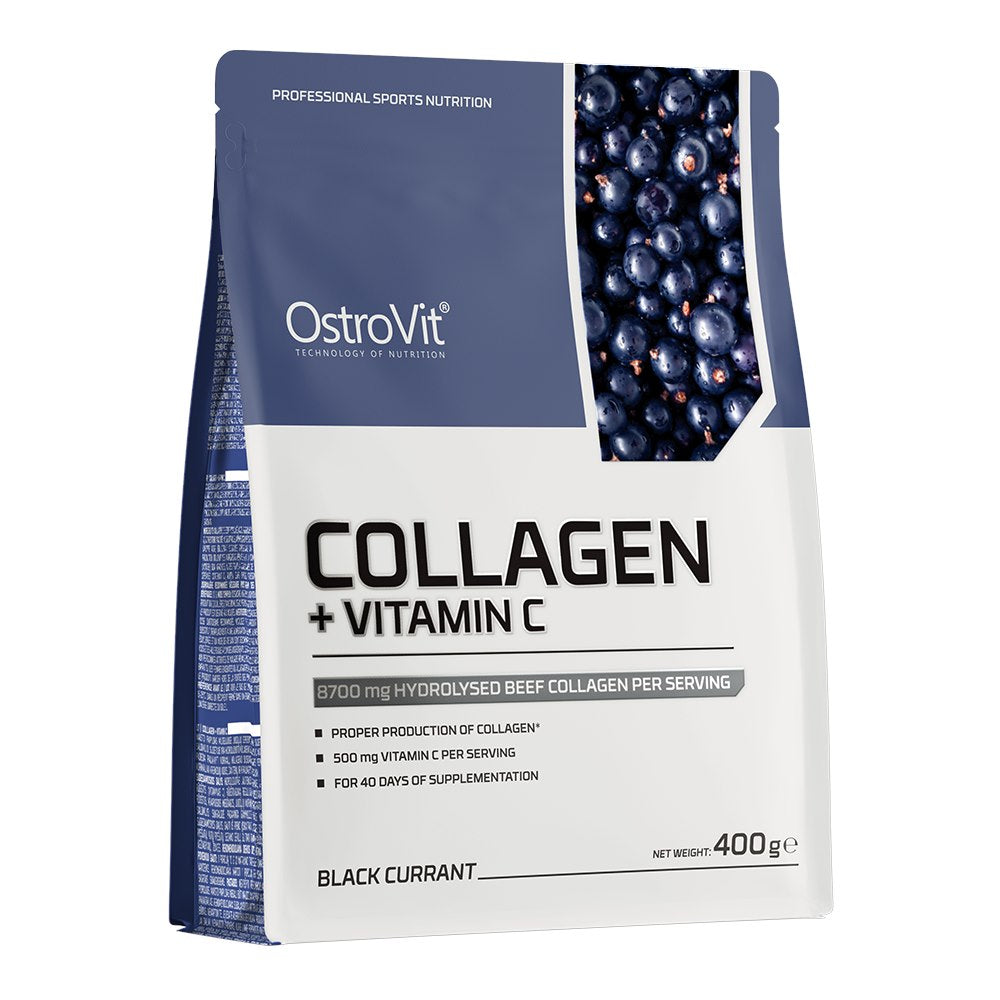 OstroVit kollageen + C-vitamiin – mustsõstramaitsega 400 g