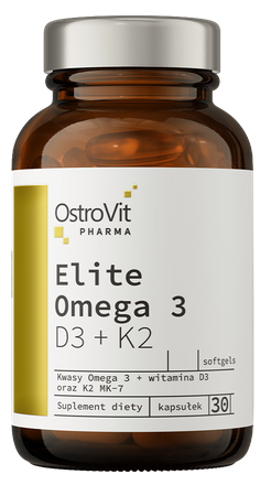 Ostrovit Pharma Elite Omega 3 D3 + K2 30 kapslit