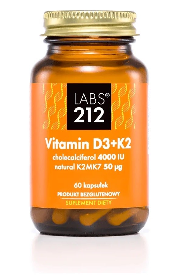 LABS212 D3-vitamiin 4000 RÜ + K2 60 kapslit