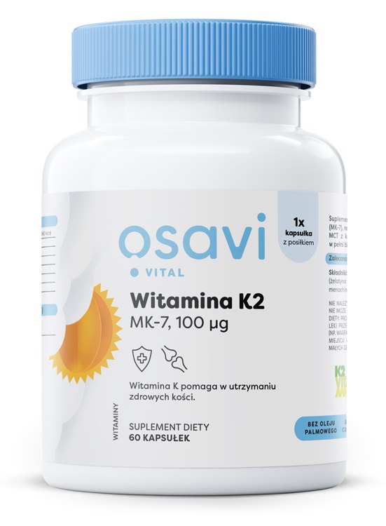 Osavi vitamiin K2 MK-7 100 mcg 60 kapslit