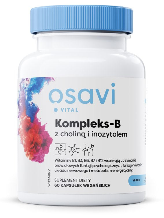 Osavi B-kompleks koos koliini ja inositooliga, 60 kapslit