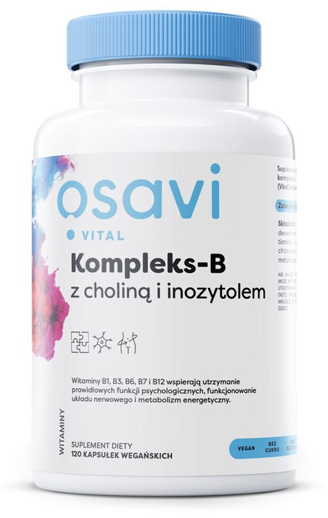 Osavi B-vitamiinikompleks koliini ja inositooliga 120 kapslit