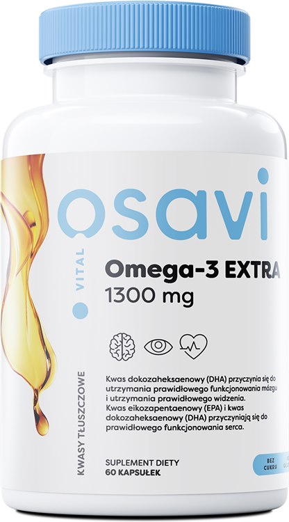 Osavi Omega-3 Extra, 650 mg – sidrunimaitseline, 60 kapslit