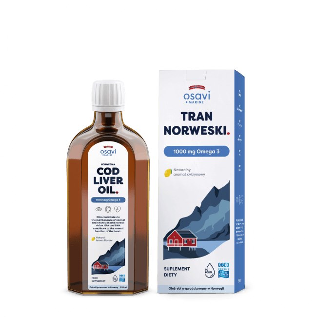 Osavi Norra tursamaksaõli 1000 mg Omega 3 - sidrunimaitseline 250 ml