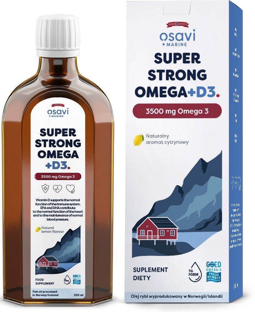 Osavi Super Strong Omega +D3, 3500 mg - sidrunimaitseline 250 ml