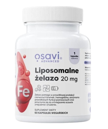 Osavi liposomaalne raud 20 mg 60 kapslit