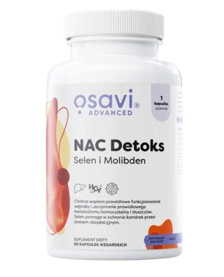 Osavi NAC Detox, seleen ja molübdeen, 60 kapslit