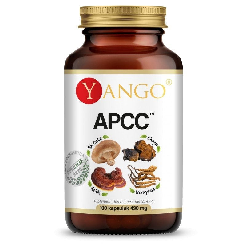 Yango APCC - Reishi seen, korditseps, Shiitake seen, chaga 100 kapslit