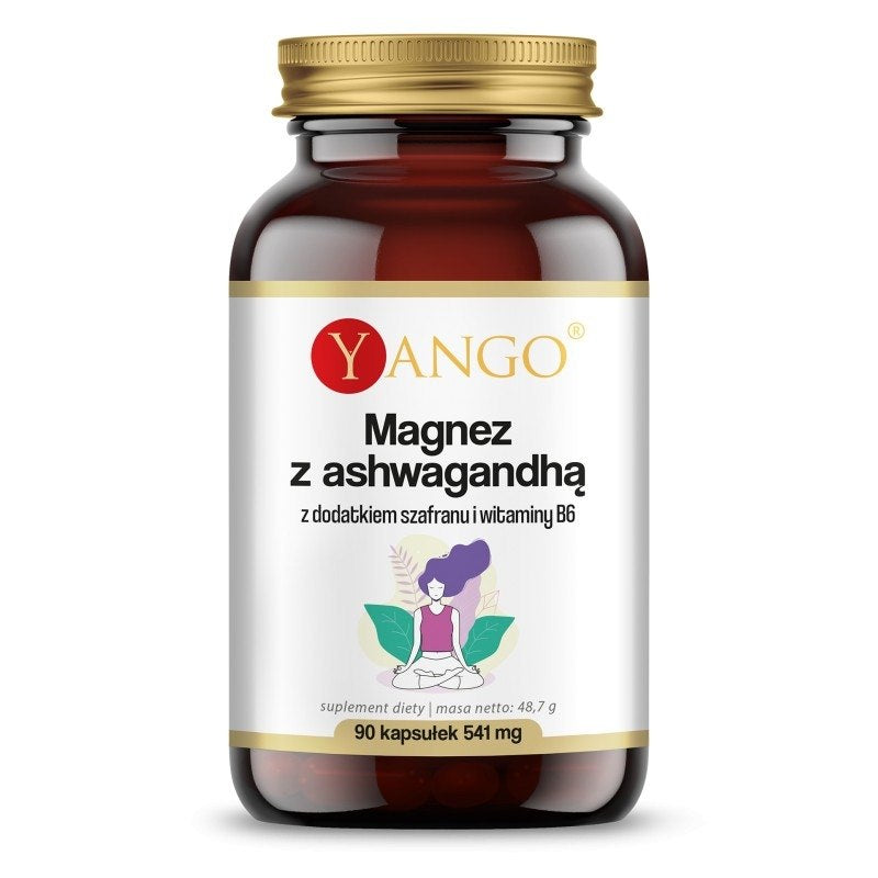 Yango Magneesium ashwagandha, safrani ja B6-vitamiiniga 90 kaps.