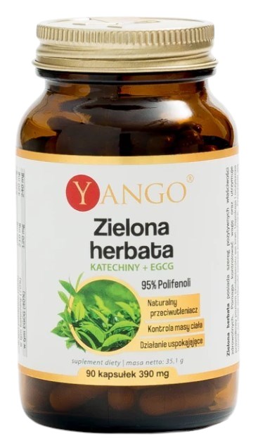 Yango roheline tee – 95% polüfenoole – katehhiinid + EGCG 90 kapslit