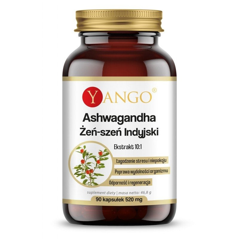 Yango Ashwagandha India ženšenn - 10:1 ekstrakt 90 kapslit
