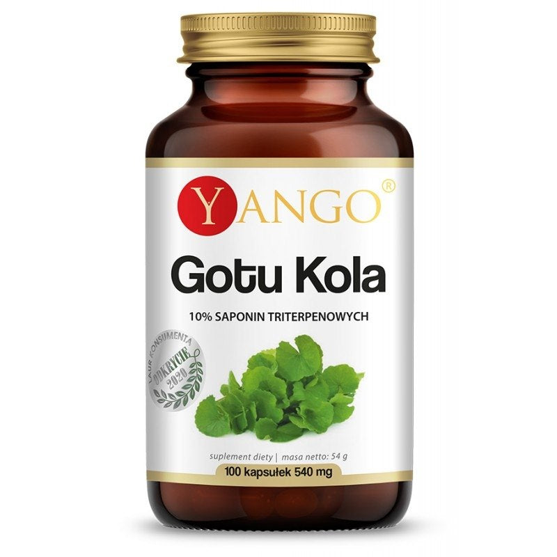 Yango Gotu Kola – 10% triterpeensete saponiinide ekstrakt 100 kapslit
