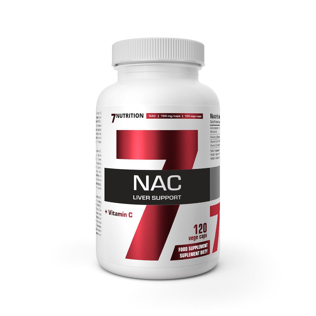 7Nutrition NAC + C-vitamiin – N-atsetüül-L-tsüsteiin + C-vitamiin 120 kaps.