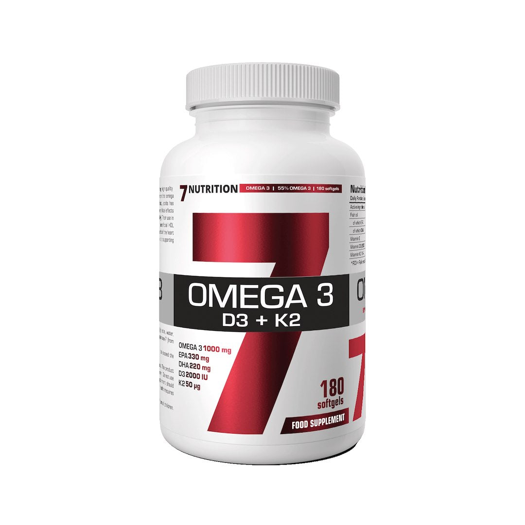 7Nutrition Omega-3 55% D3+K2 180 pehmegeelkapslit