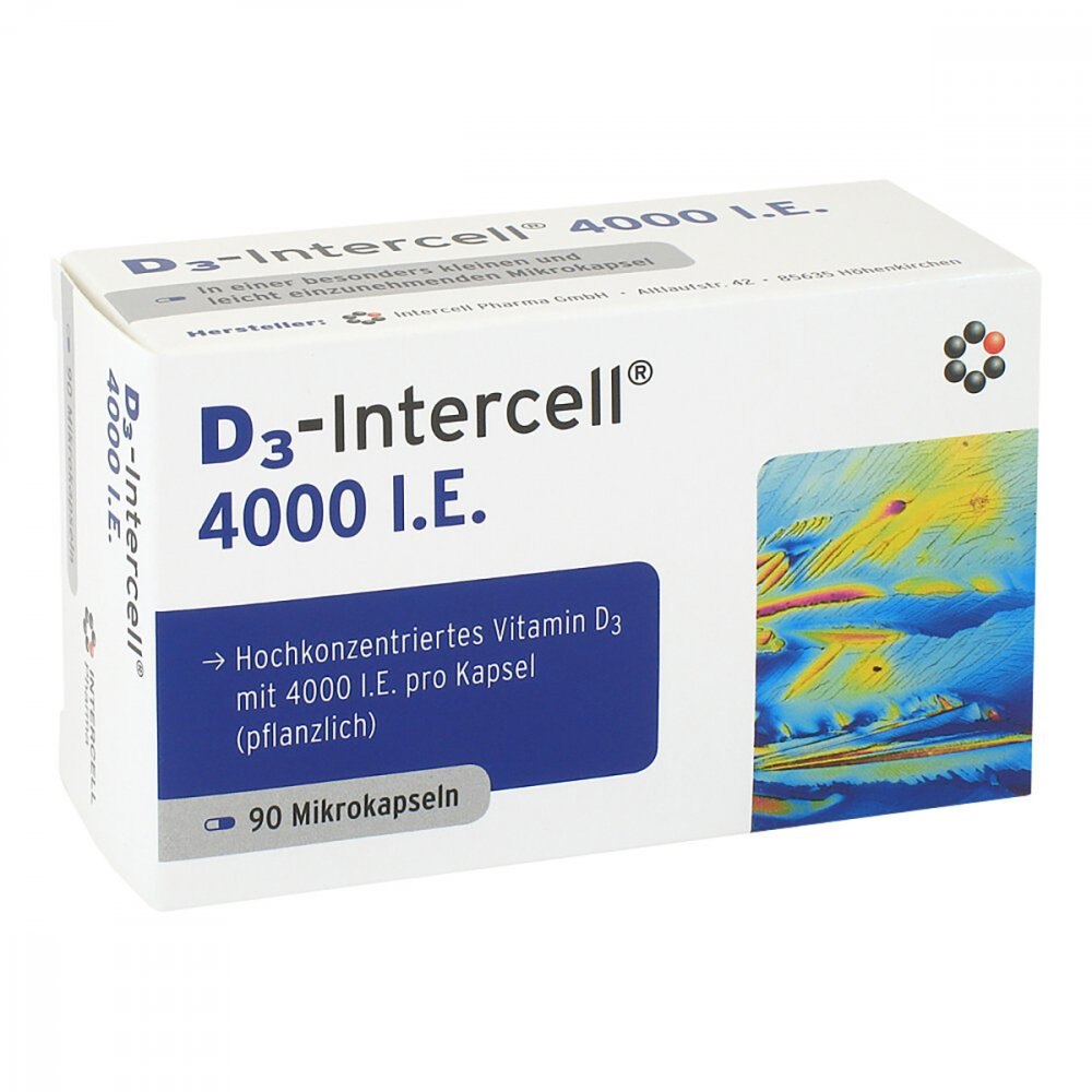 INTERCELL PHARMA D3-Intercell 4000 TÜ 90 kapslit