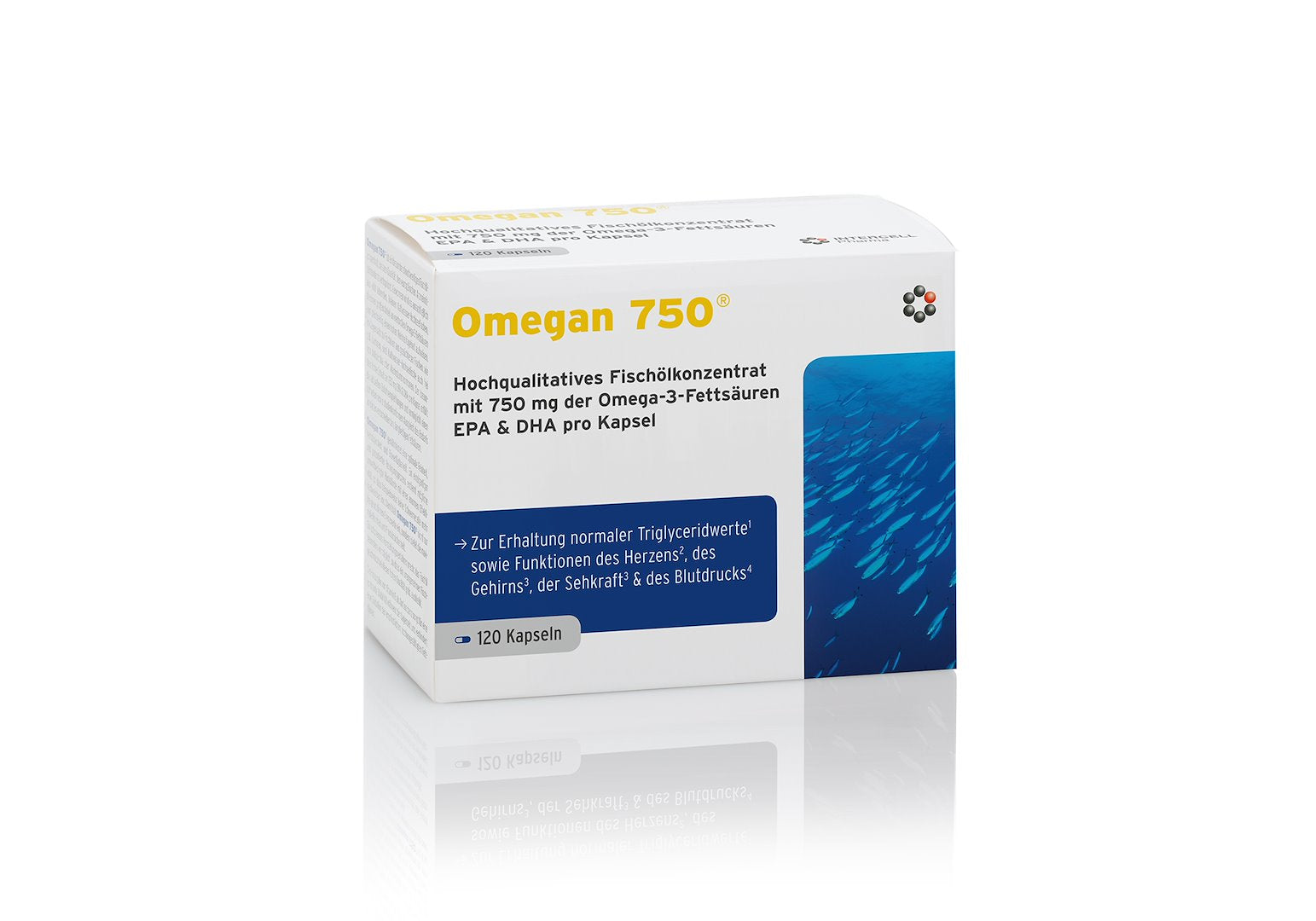 INTERCELL PHARMA Omegan 750 120 kapslit