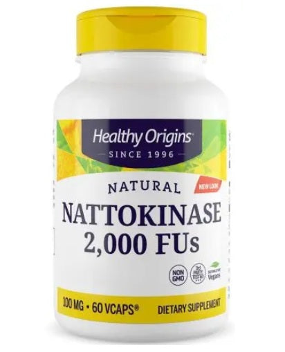 Healthy Origins Natural Nattokinase 2000FU - Nattokinase 100 mg 60 kapslit